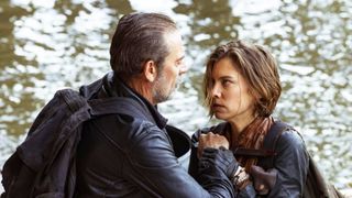 Jeffery Dean Morgan as Negan and Lauren Cohan as Maggie in "The Walking Dead: Dead City" season 1