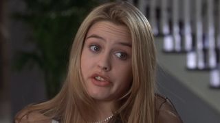 Cher explaining her report card in Clueless