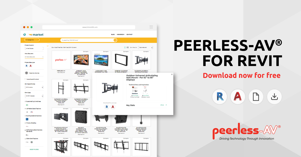 Peerless-AV partners with BIMsmith