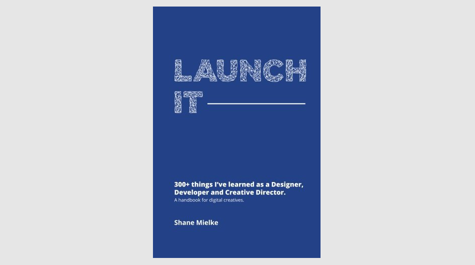 Image shows the type-led book cover of Launch It