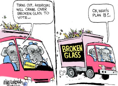 Political Cartoon U.S. Republicans wisconsin vote