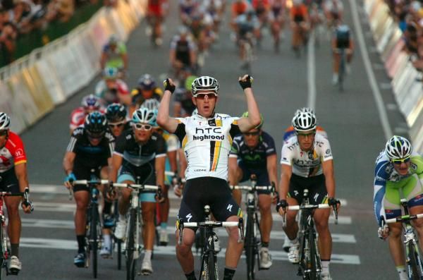 Matt Goss (HTC-Highroad) left everyone else behind in the sprint