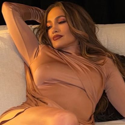 Jennifer Lopez wore a micro-mini, nude-colored dress after her Las Vegas show