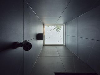 skylight above bathroom space