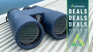Bushnell H20 binoculars on wooden deck