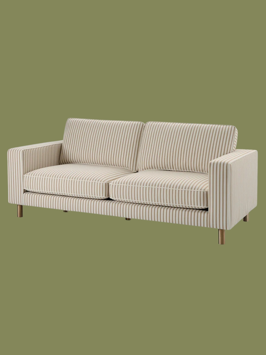 Dusk, Soho 3 Seater Sofa in Sand Stripe