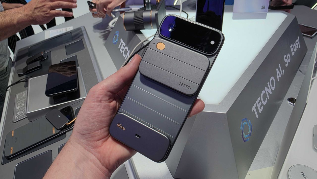 This phone is a chameleon with a bizarre back panel