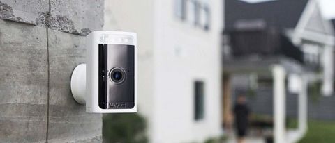 Wyze Battery Cam Pro attached to the side of house