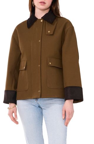 Oversize Cotton Twill Barn Jacket