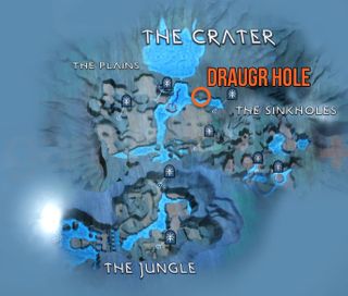 God of War Ragnarok The Hateful Draugr Holes map for vanaheim crater