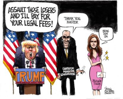 Political Cartoon U.S. Trump Campaign Manager