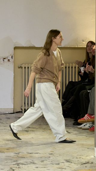Carven designer Louise Trotter at the F/W 24 show.