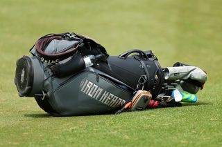 An Iron Heads GC bag lying on the ground