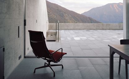 The living room at Casa Bula, by Bearth & Deplazes, Ticino, Switzerland