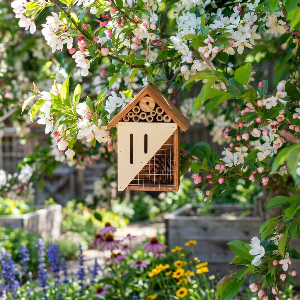 Touch of Eco Pollinating Palace - Bee & Butterfly Multi-Compartment Wooden Insect Hotel & Reviews | Wayfair