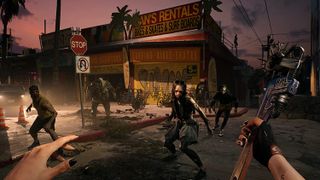 A group of zombies attacking the player in Dead Island 2