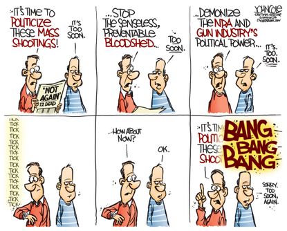 Editorial cartoon U.S. Gun Violence Shootings