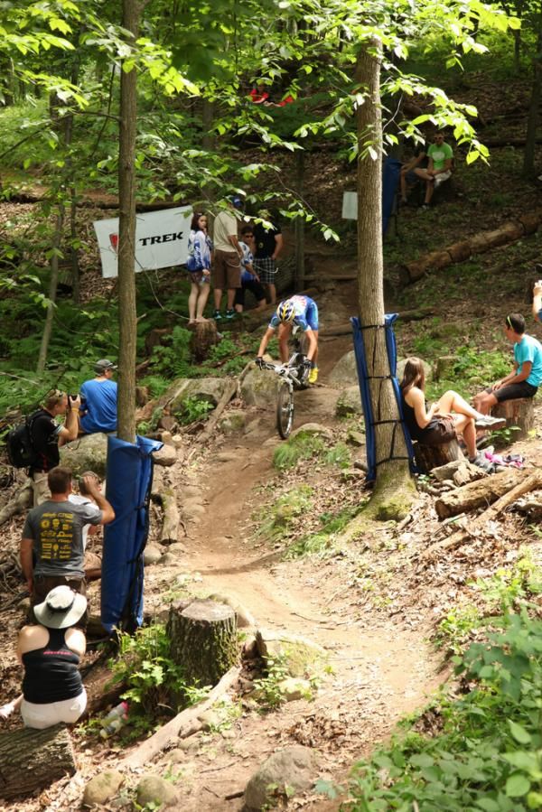 Georgia Gould (Luna) is watched by some spectators
