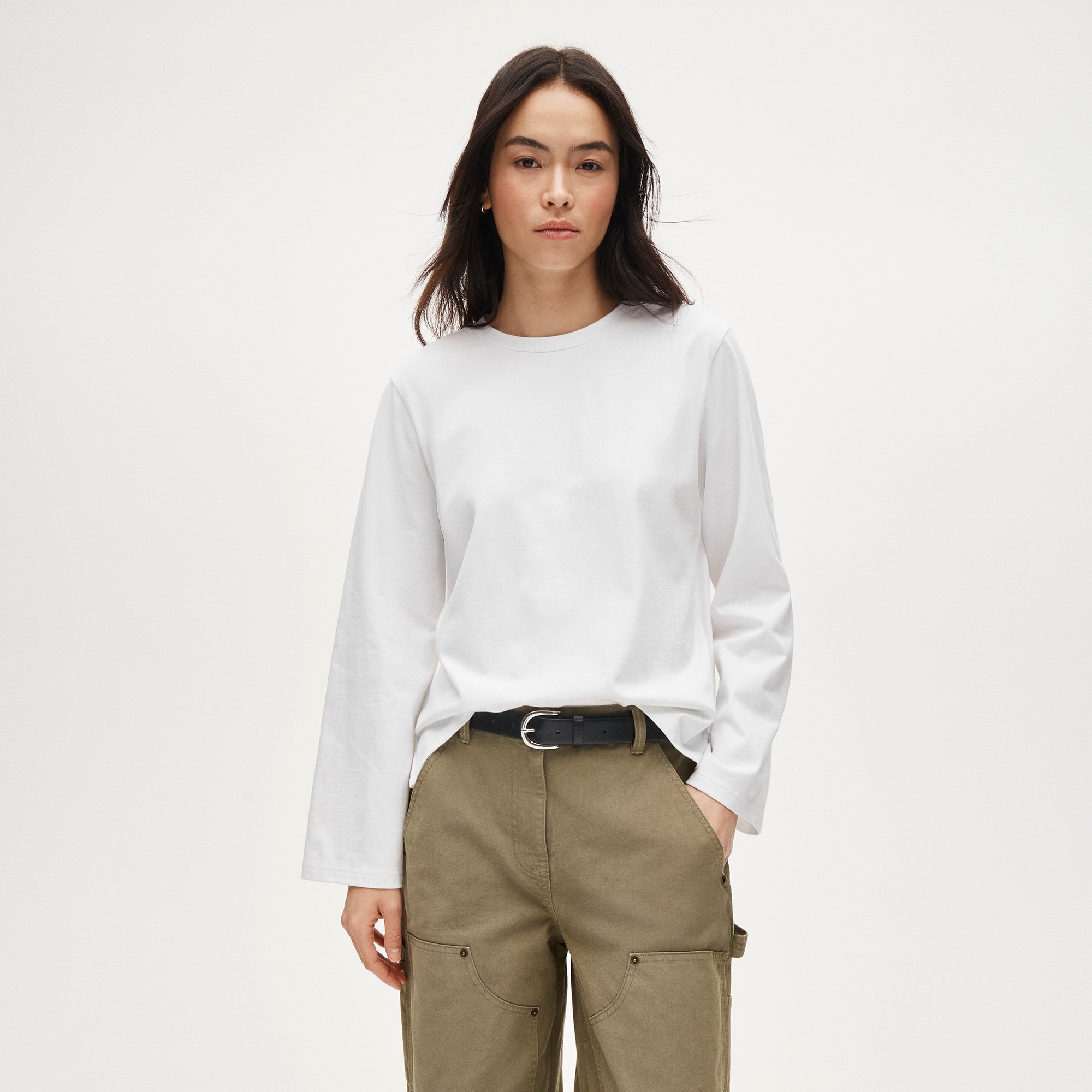 J.Crew, Boyfriend Jersey Relaxed Long-Sleeve T-Shirt
