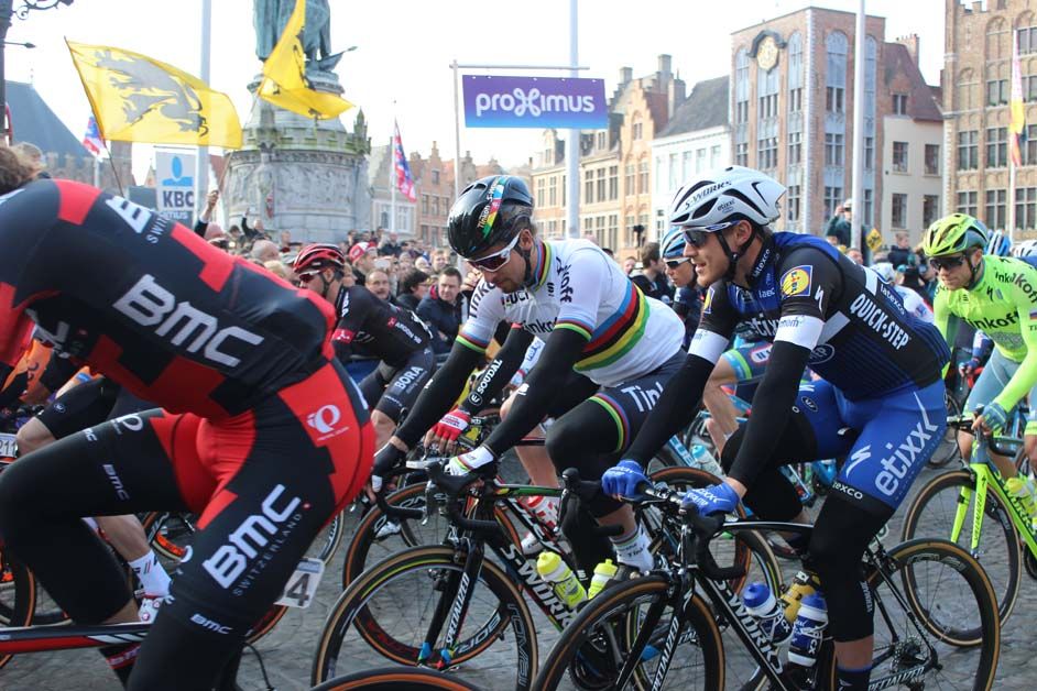 Peter Sagan rolls out of Bruges