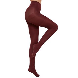 burgundy tights