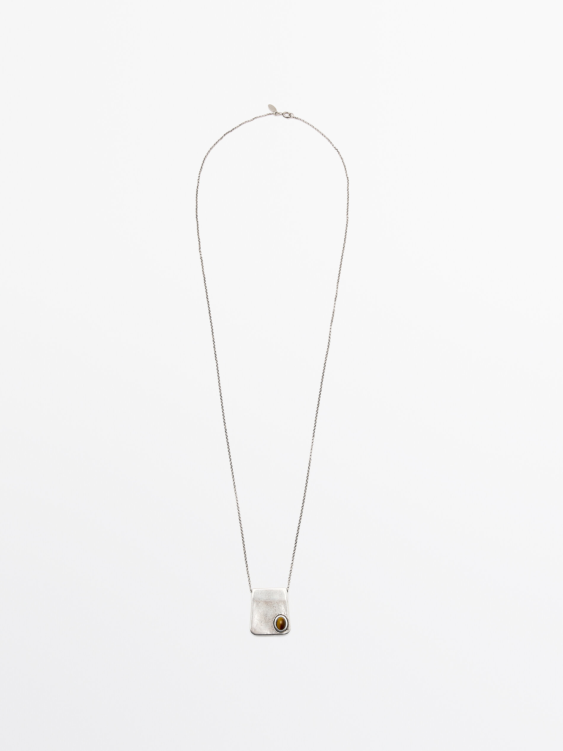 Square Pendant With Stone