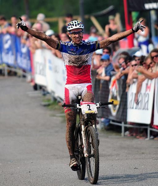 French national champion Julien Absalon (Orbea) takes the victory