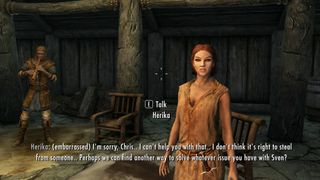 Skyrim characters in a tavern