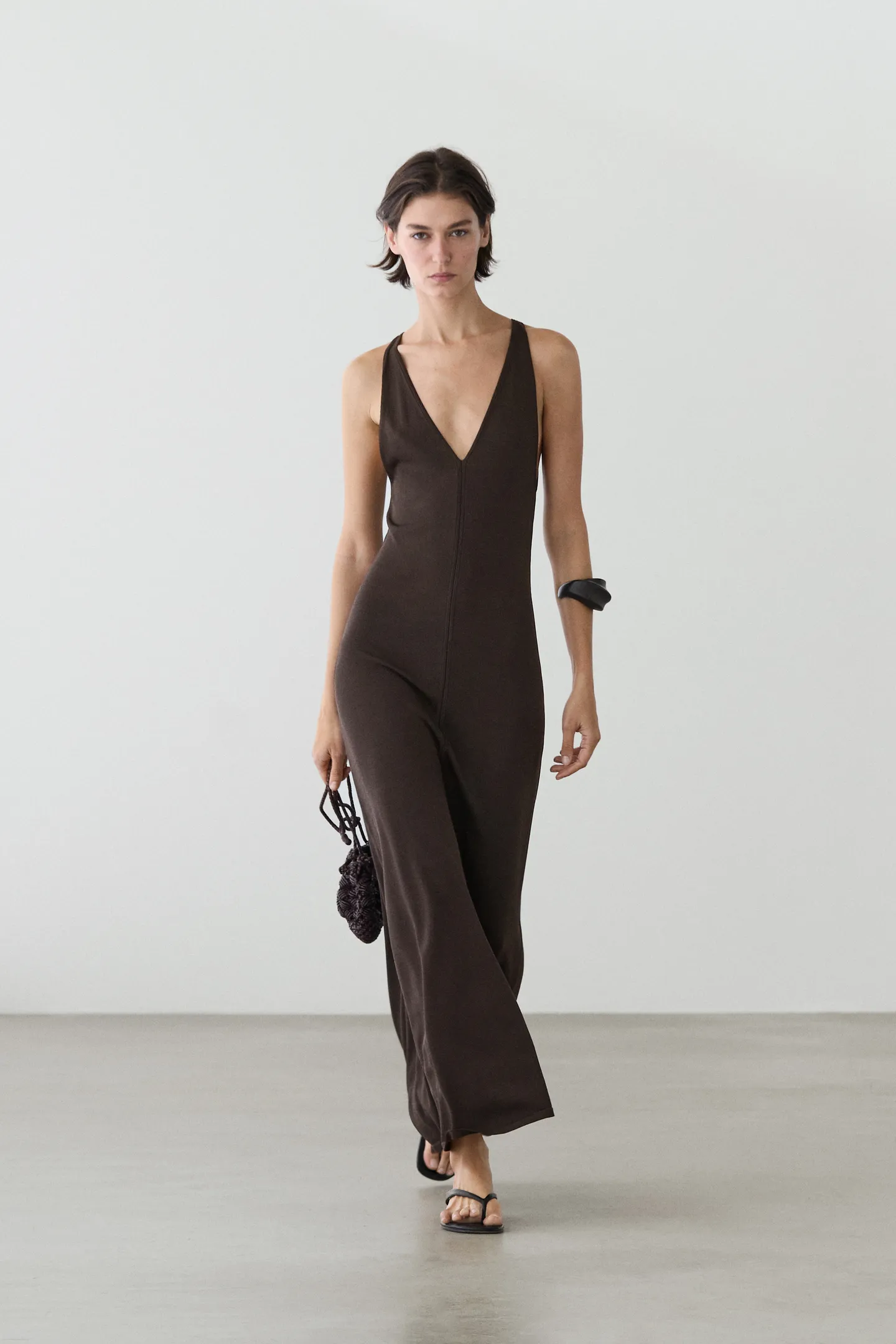 Massimo Dutti, Flowing V-Neck Midi Dress