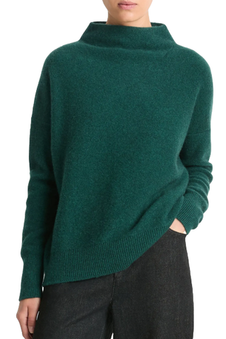 Vince Boiled Cashmere Funnel Neck Pullover (Was $425) 