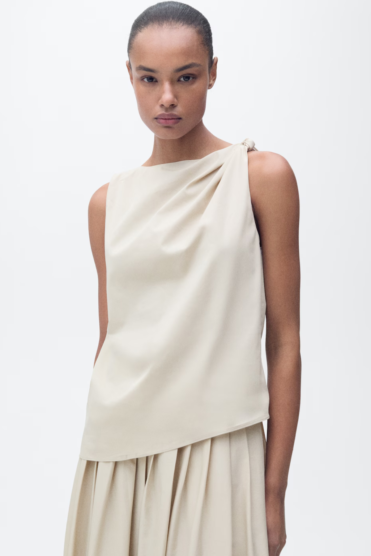 Knotted-Hem Cotton Top - Women | Mango Usa