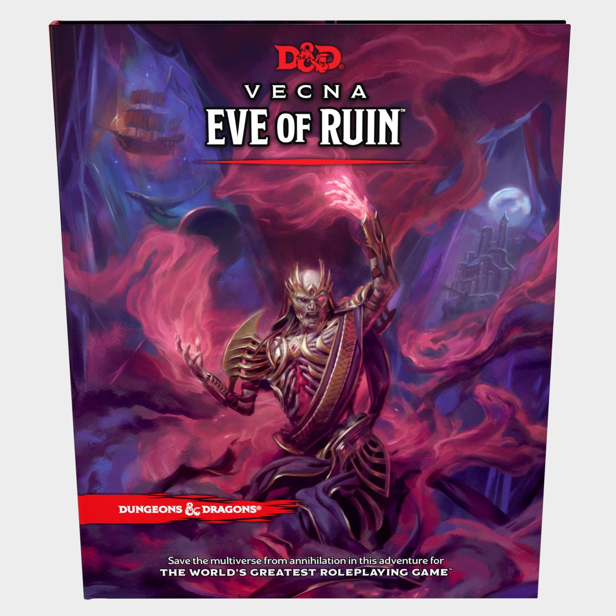 Vecna: Eve of Ruin book covers, front and back, on a plain background