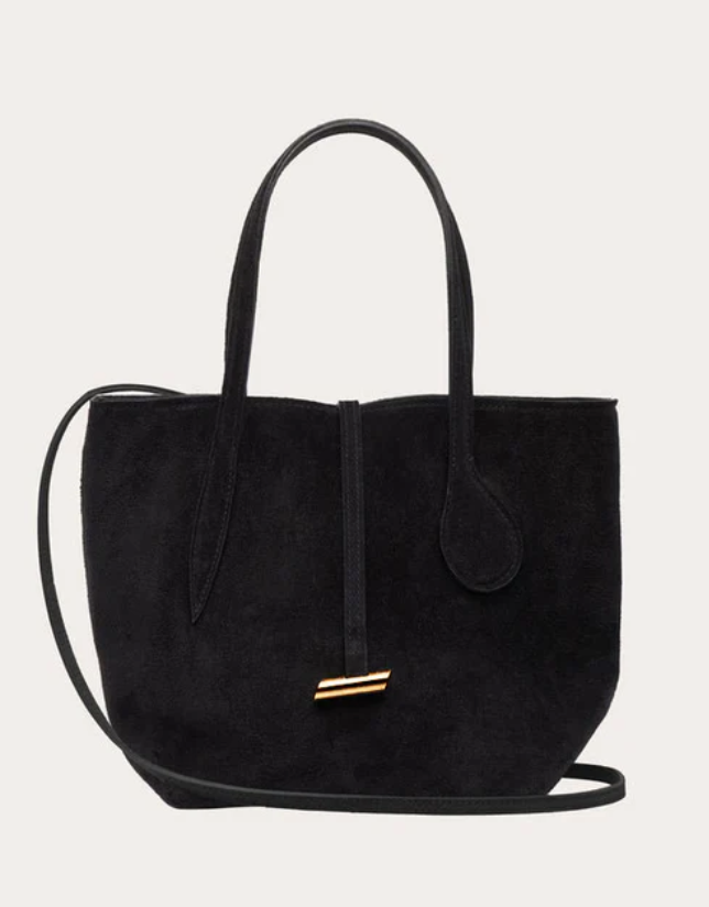 Liffner, Sprout Tote Mini Black Suede