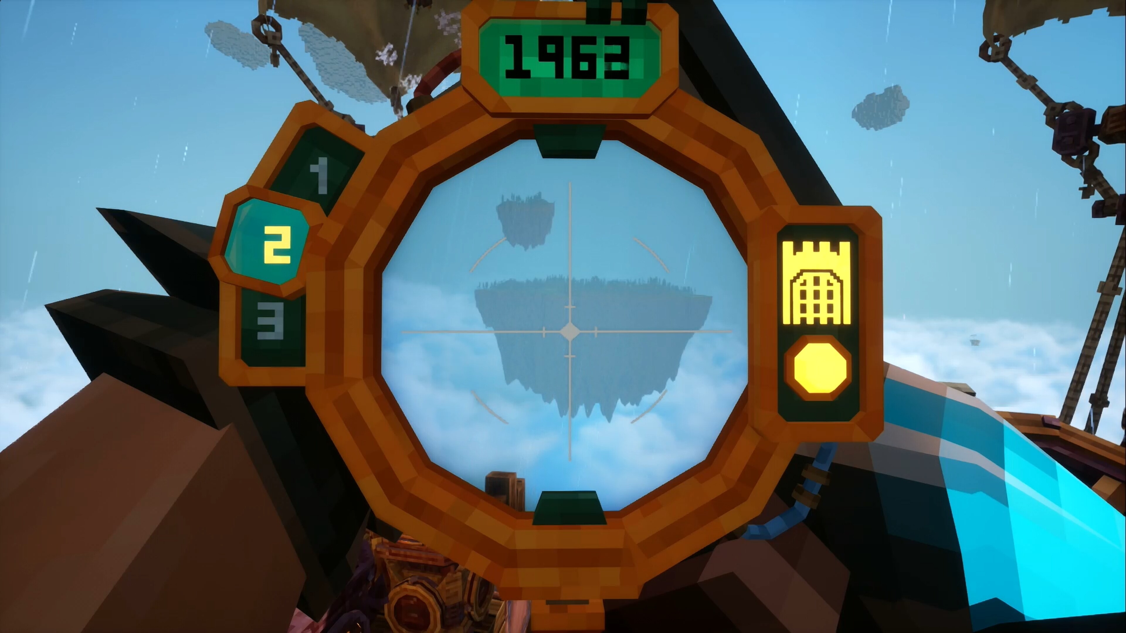 Looking at an island through a scope
