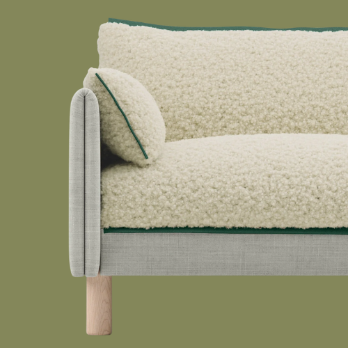 My Cozmo, Cozy Cream Fleece Jacket, Green Trim