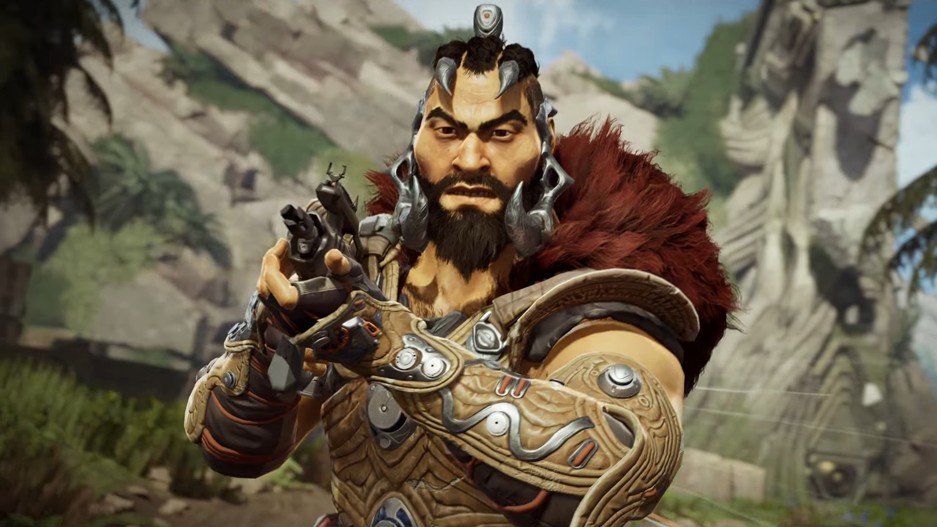 Highguard character in leather armor holding a rifle