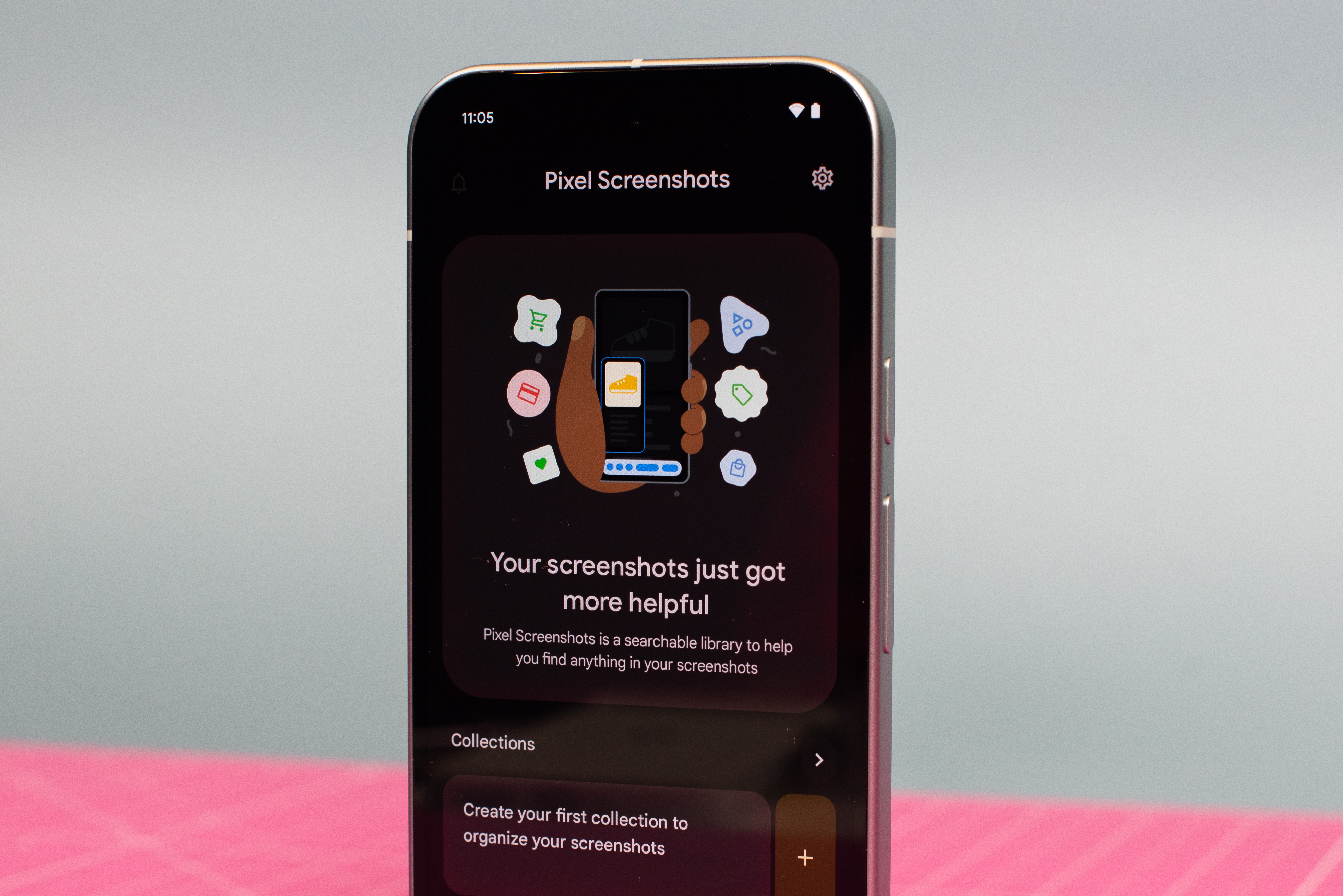 Google Pixel 9 in green Wintergreen color showing AI features on screen