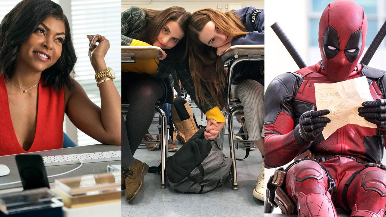 stills from selection of comedies on hulu: booksmart, deadpool