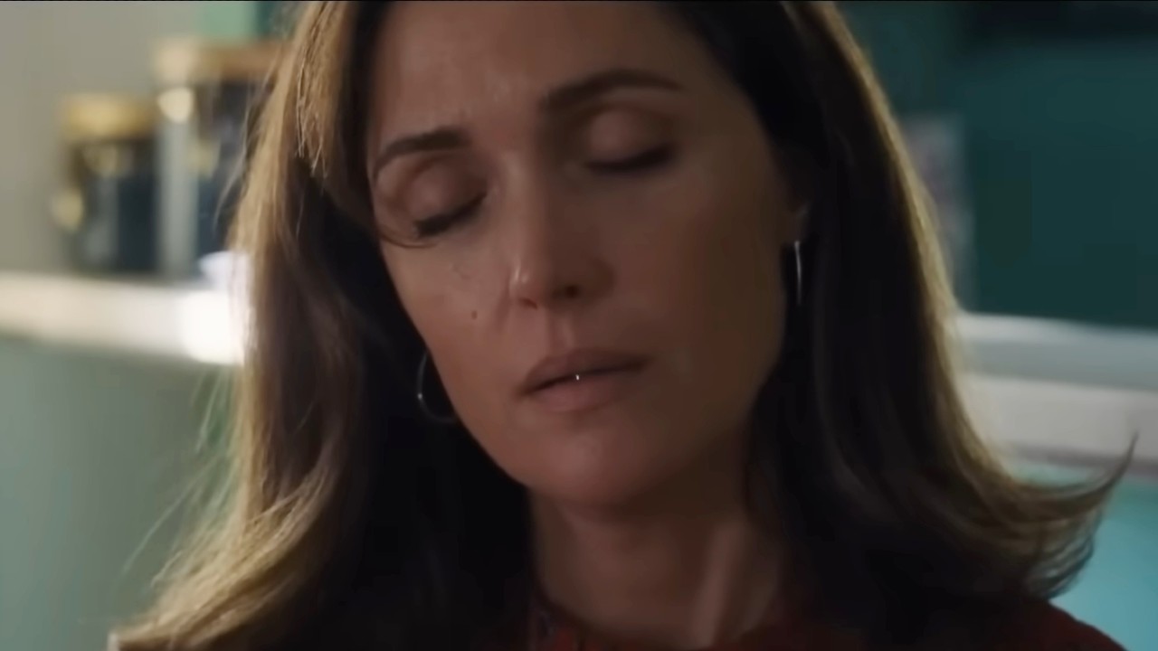 Rose Byrne with her eyes closed in If I Had Legs I'd Kick You.