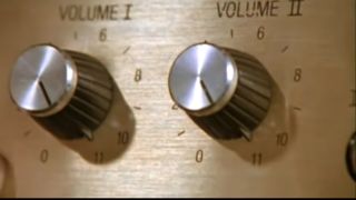 An amplifier with dials that all go to eleven.