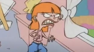 A disgruntled Sarah on Ed, Edd n Eddy