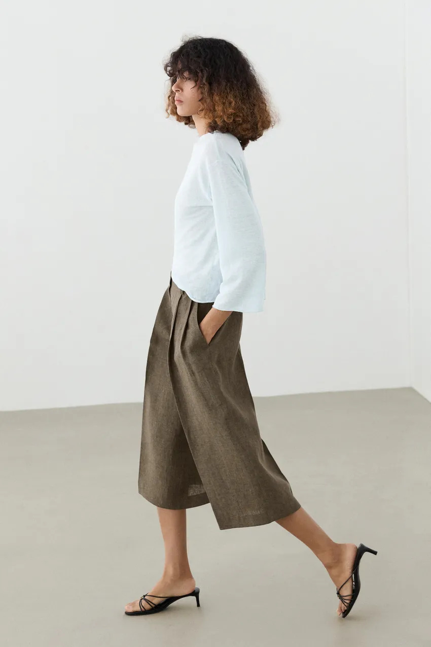 Linen Bermuda shorts