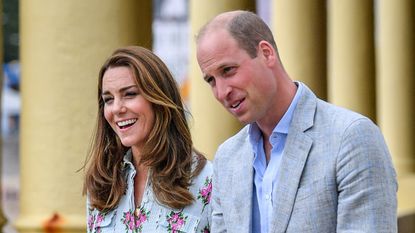 Prince William and Kate Middleton, Duchess of Cambridge on the promenade