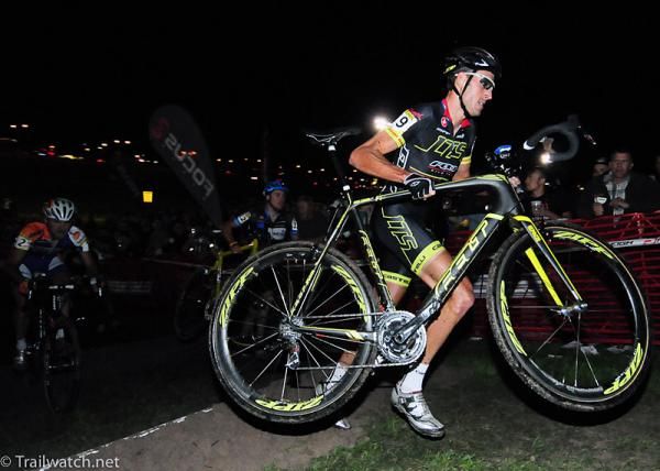 Ryan Trebon (LTS-Felt) with the race lead.