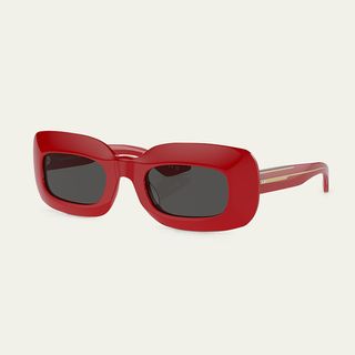 KHAITE x Oliver Peoples, Beveled Acetate Rectangle Sunglasses