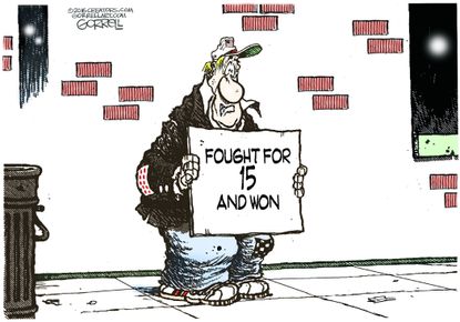 Political Cartoon U.S. Minimum Wage