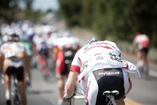 Travis Hagner (Locos Pub and Grill) digs deep on a climb.