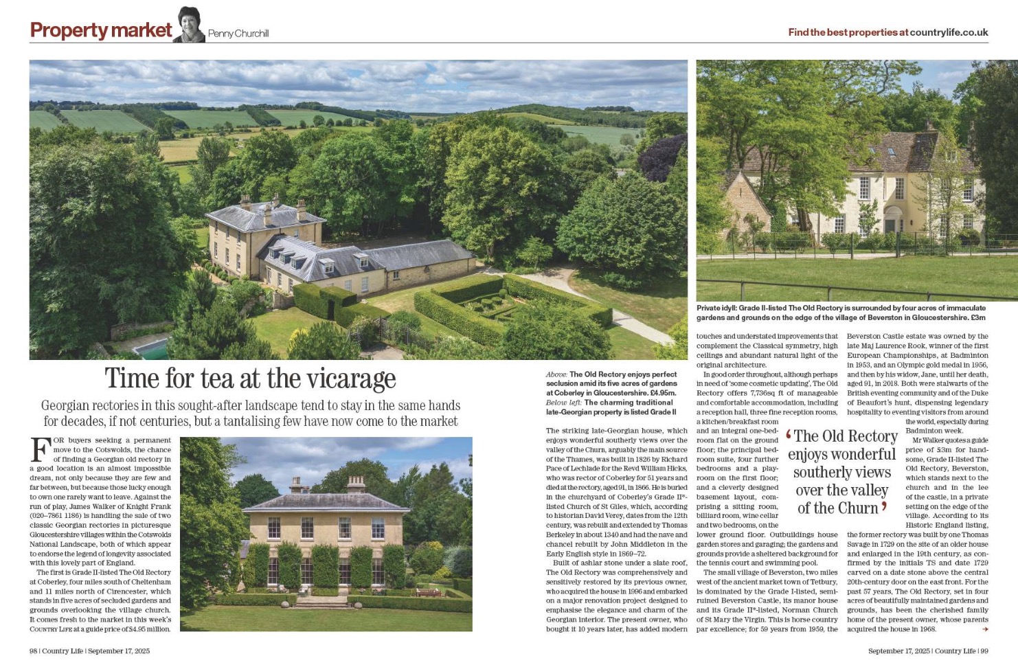 Spread from Country Life 17 September 2025
