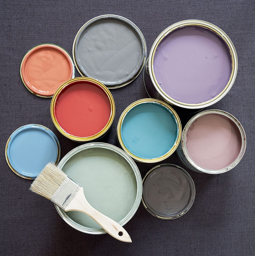 colourful paint colour boxes