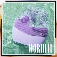 worth it graphic overlayed with foreo luna 4